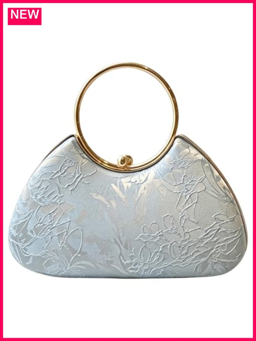 Embroidered Clutch Purse Women Top Handle Evening Bag Nylon